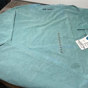 University Wear No Shrink Silk Wash Pocket Tee Cotton Size XL New